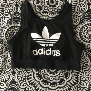 Black adidas sports bra